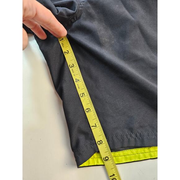 Nike xl swim trunks mesh brief lined black neon with pockets 90s y2k hybrid mens - Picture 7 of 7